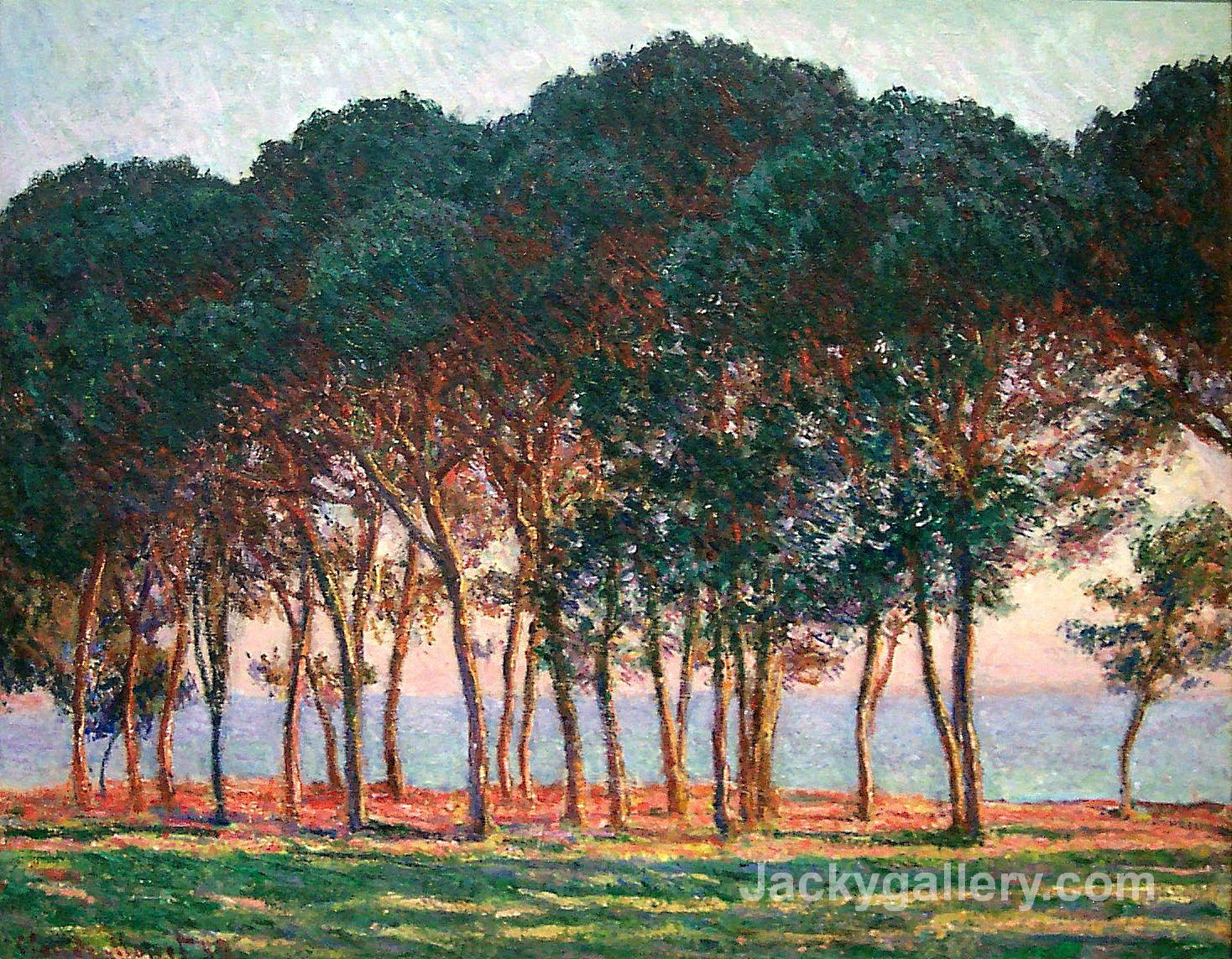 Under The Pine Trees At The End Of The Day by Claude Monet paintings reproduction